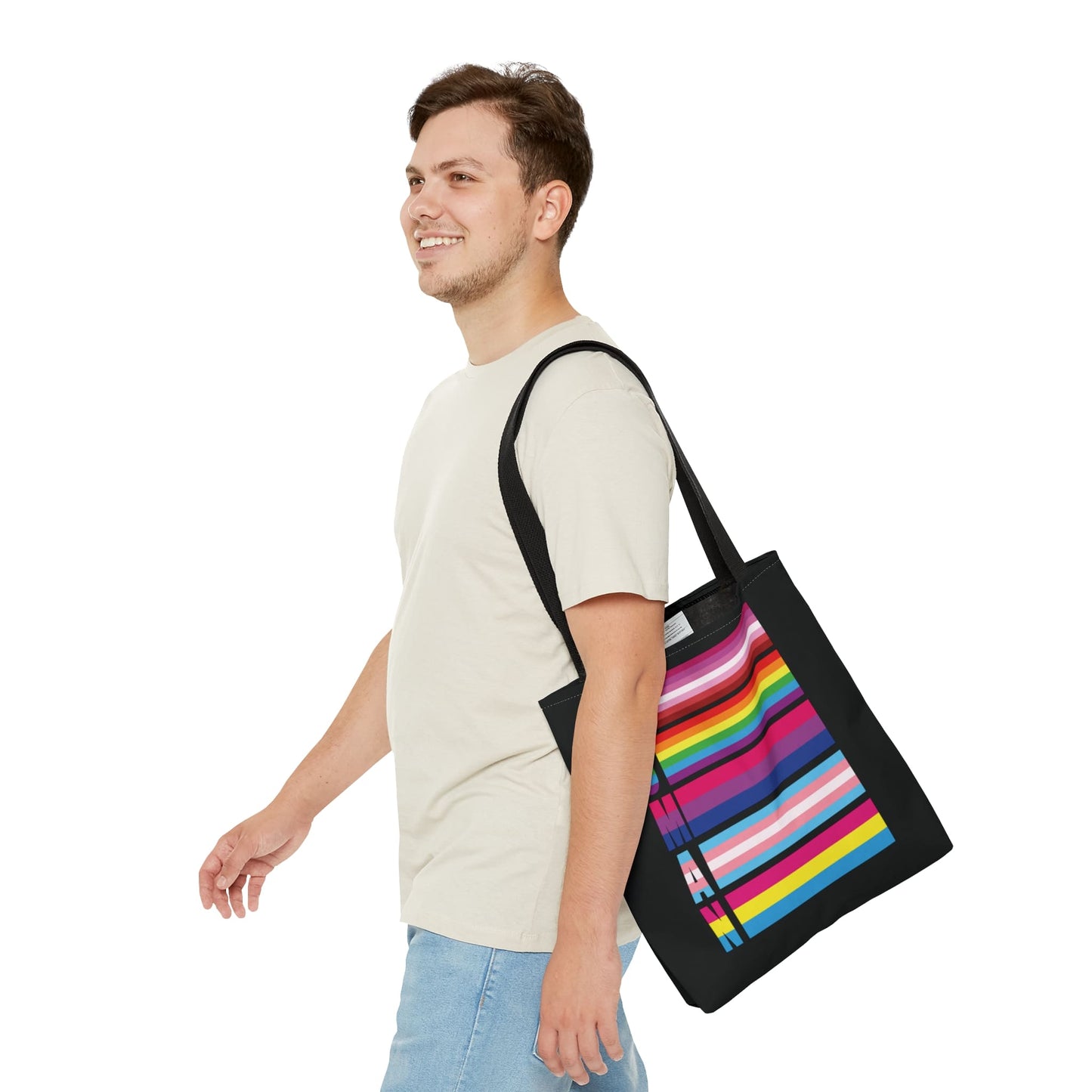 lesbian bisexual transgender pansexual tote bag, human LGBT pride bag, medium