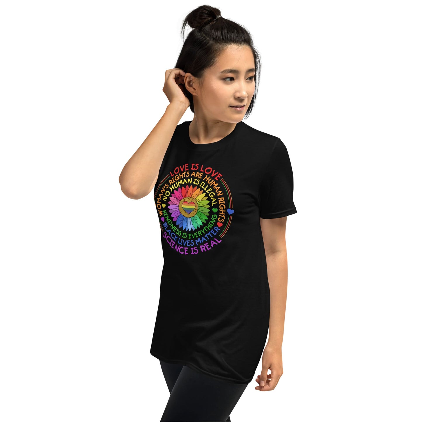 LGBT pride shirt, human rights tee, model 2