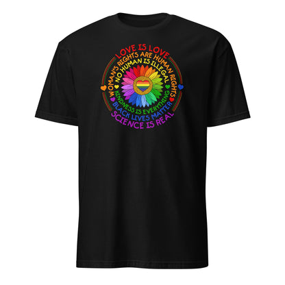 LGBT pride shirt, human rights tee, black