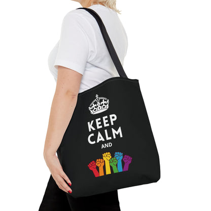 pride tote bag, fight LGBTQ rights bag, medium