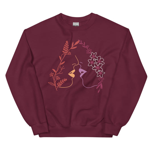 Lesbian kiss sweatshirt