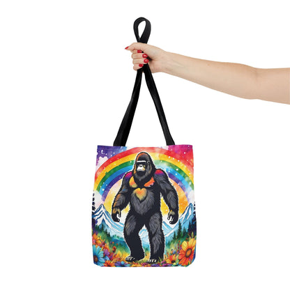 lgbt pride bigfoot tote bag, small