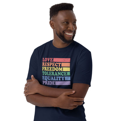 LGBT shirt, pride visibility tee, model 2