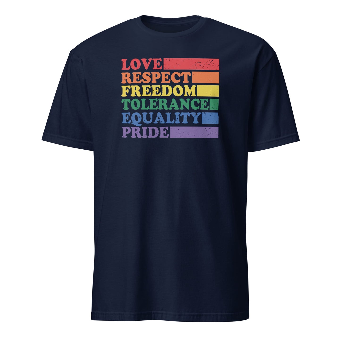 LGBT shirt, pride visibility tee, navy