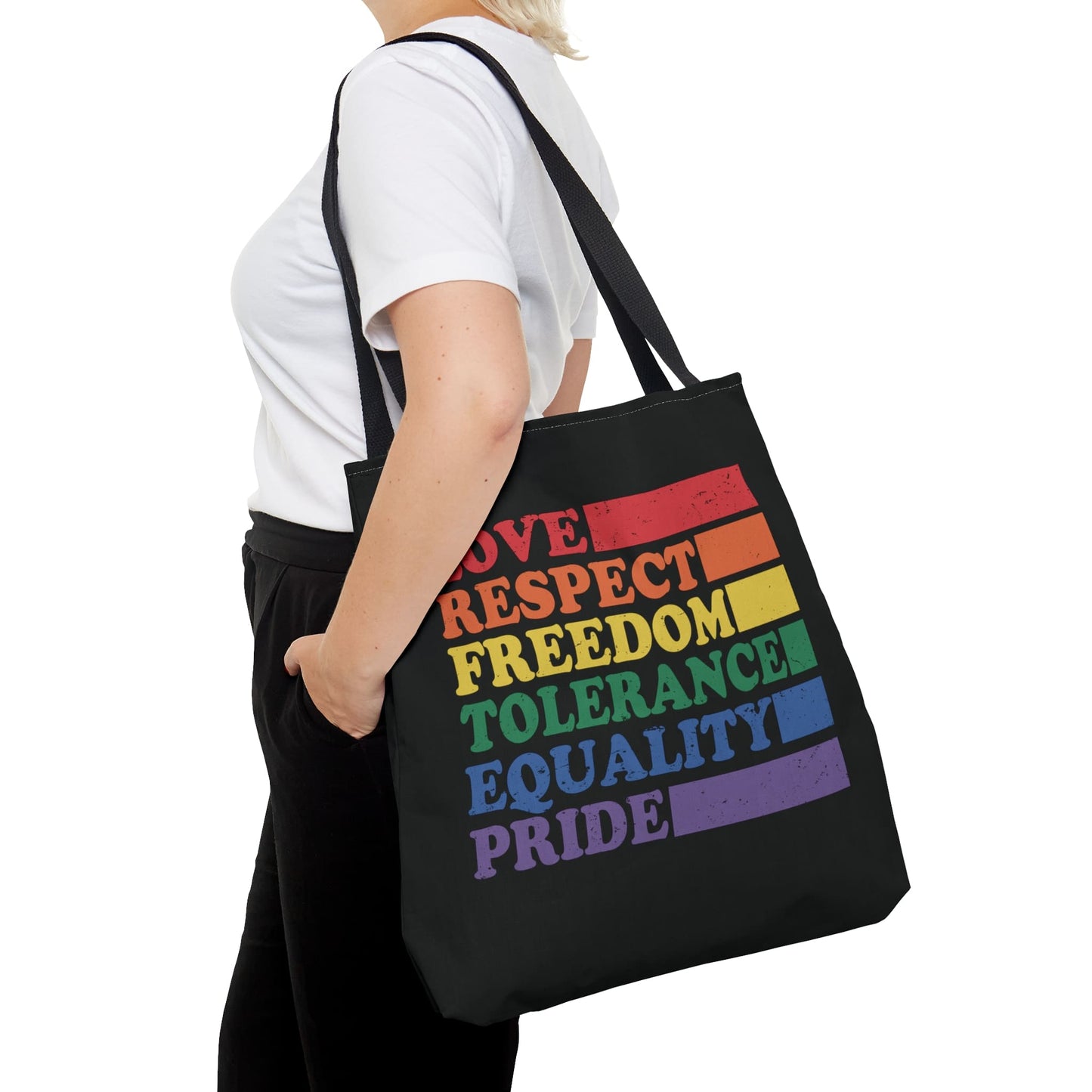 pride tote bag, LGBTQ visibility bag, large