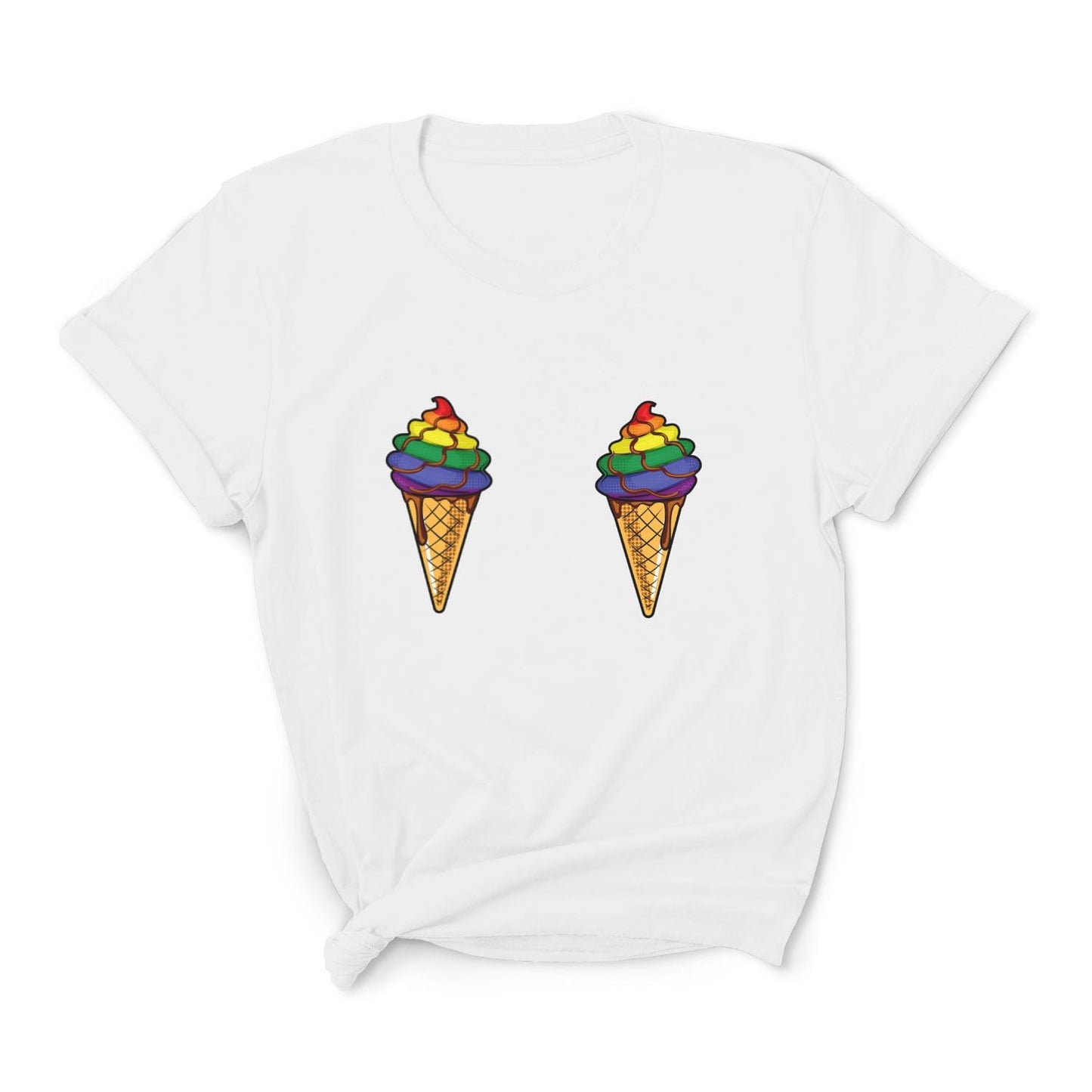 LGBT shirt, funny rainbow pride boobies, main