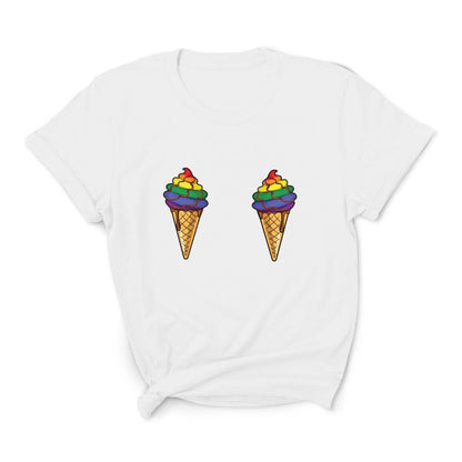 LGBT shirt, funny rainbow pride boobies, main