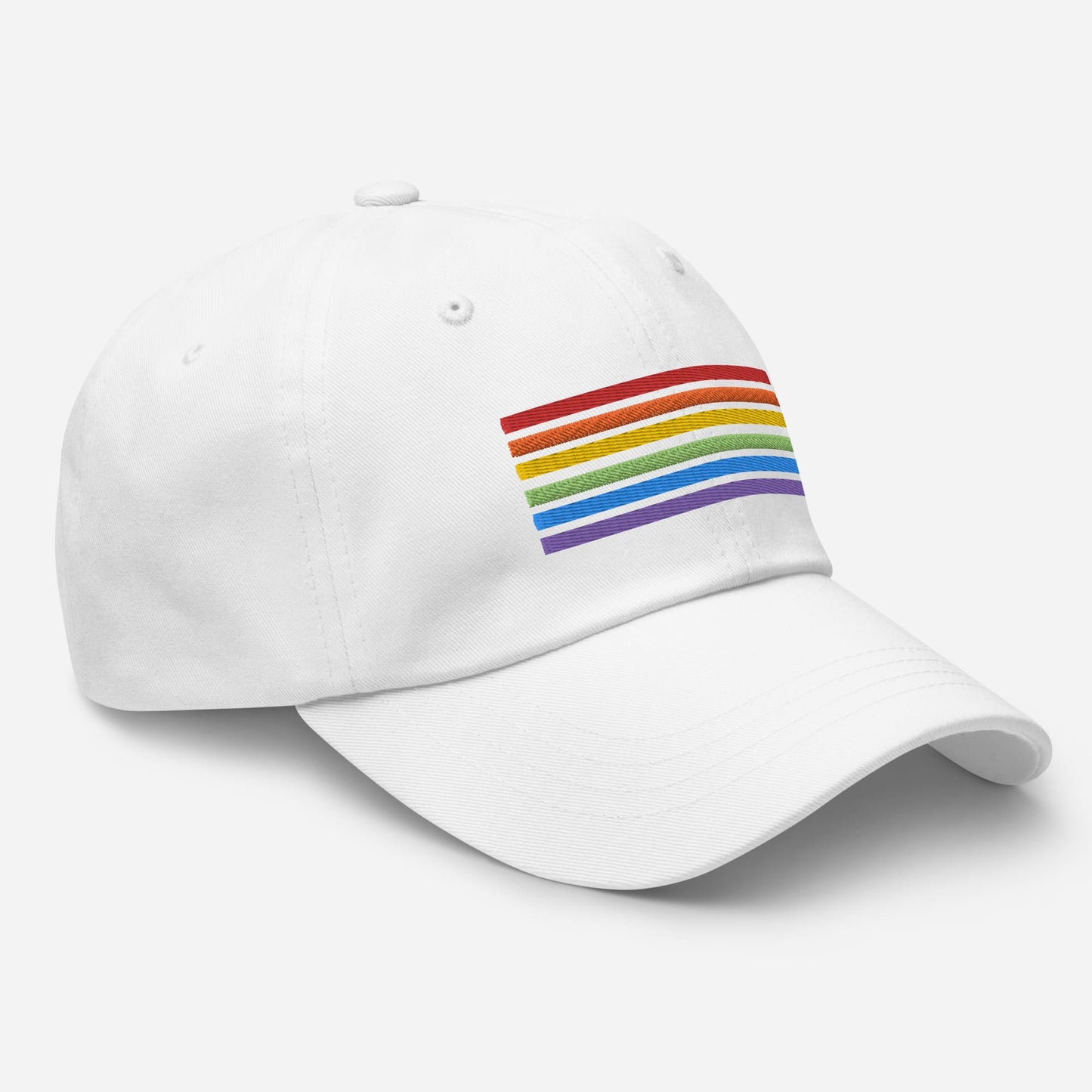 LGBT pride hat, rainbow flag embroidered cap, right