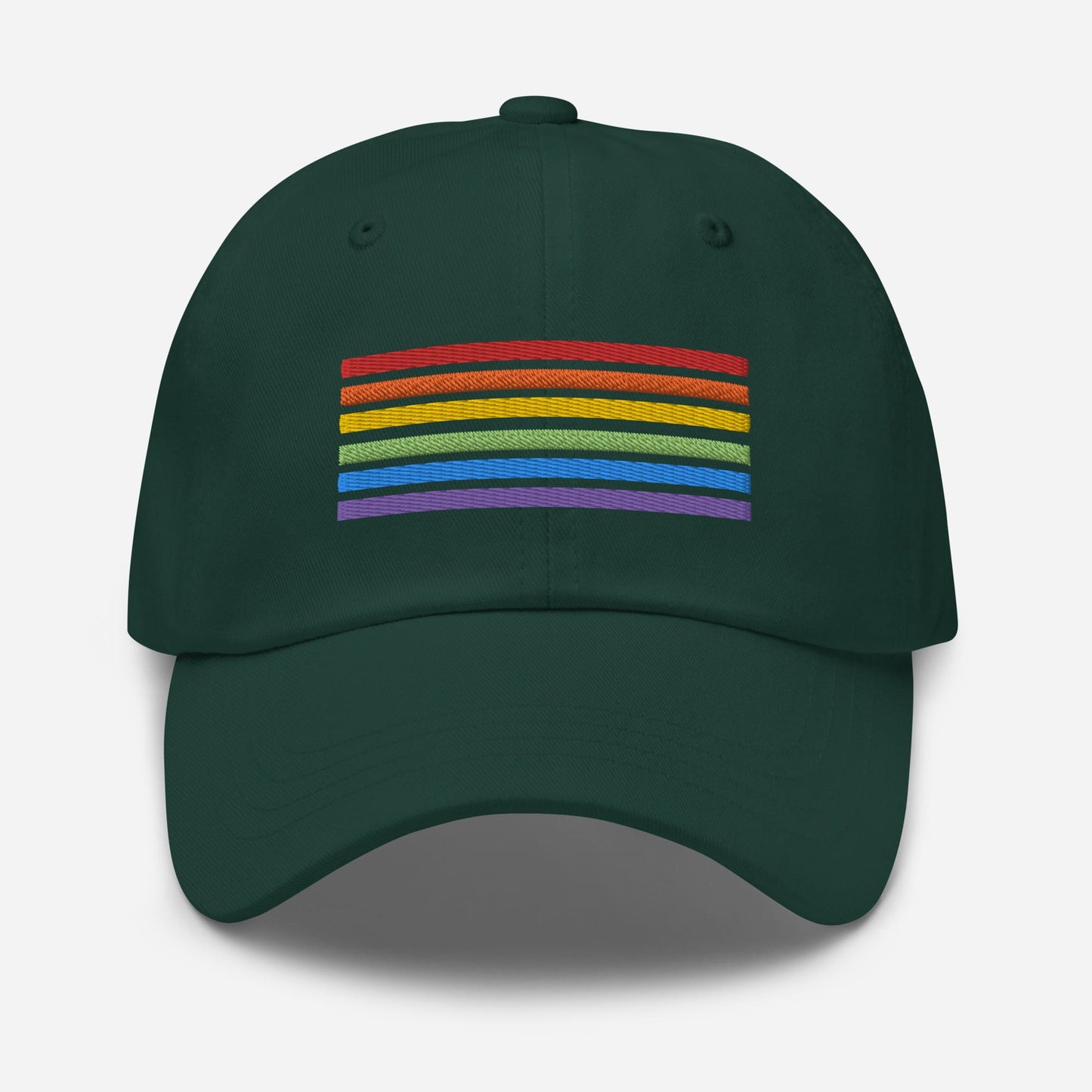 LGBT pride hat, rainbow flag embroidered cap, green