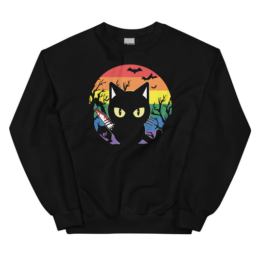 Halloween lgbtq cat sweatshirt