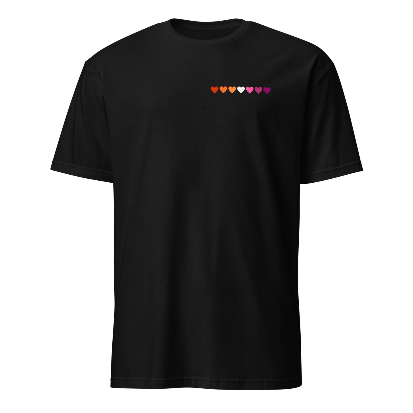 lesbian shirt, subtle sunset wlw pride pocket design tee, hang