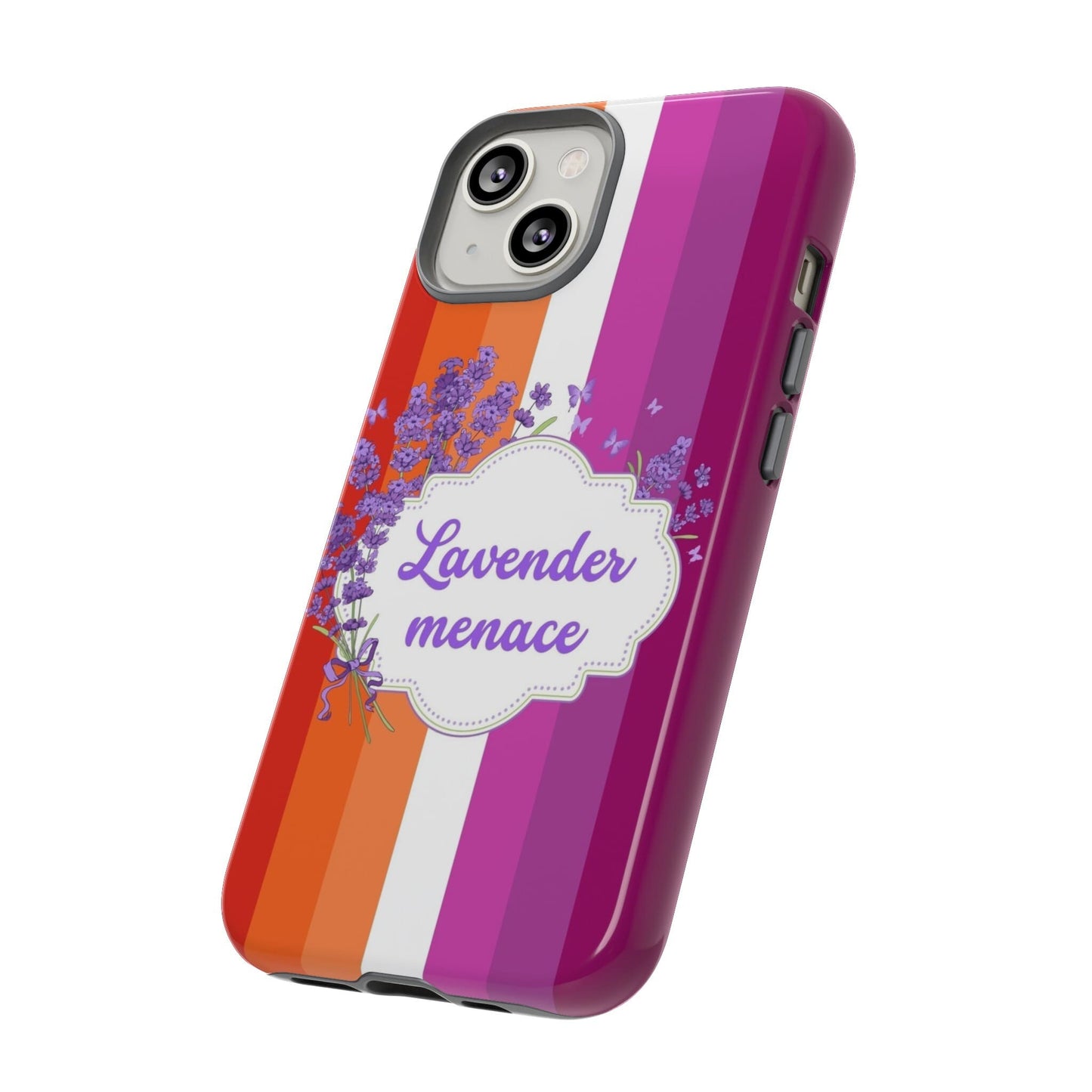 Lesbian phone case Lavender Menace, side