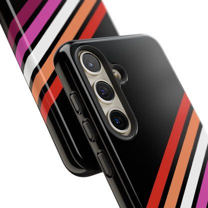 lesbian phone case, subtle wlw pride, close up