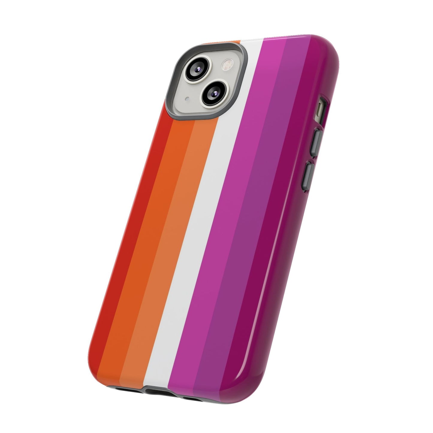 lesbian sunset flag phone case, side