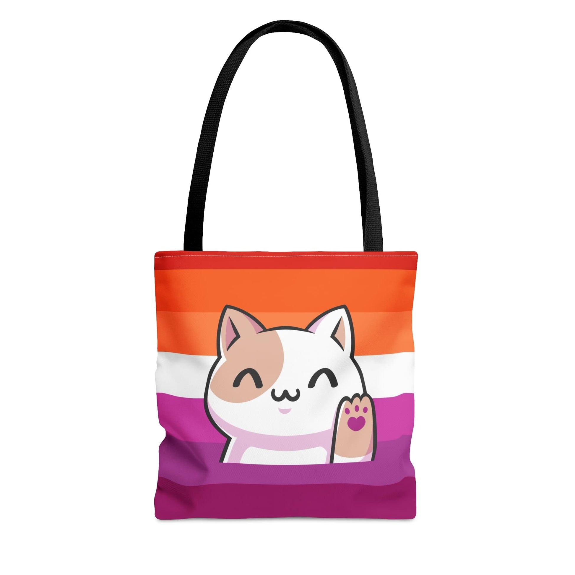 lesbian tote bag cute cat, front