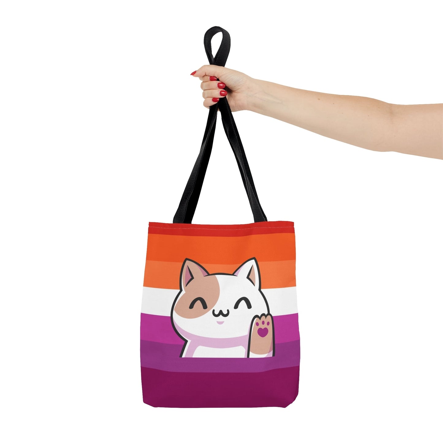 lesbian tote bag cute cat, small