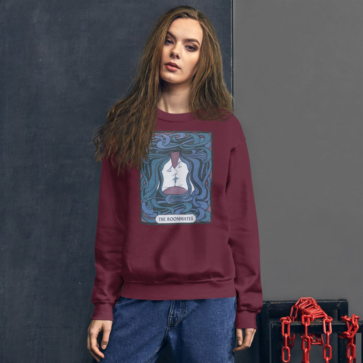Sapphic sweatshirts the roommates marron 