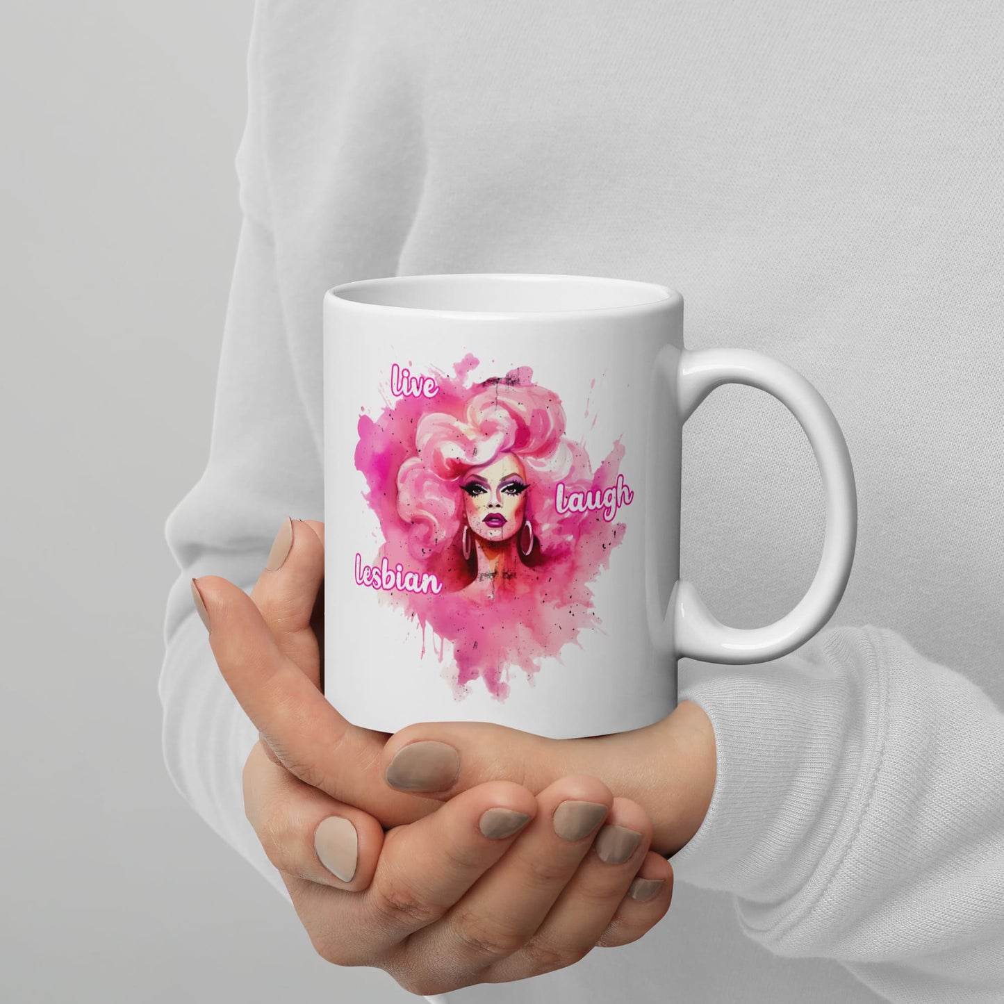 live laugh lesbian coffee or tea mug zoom