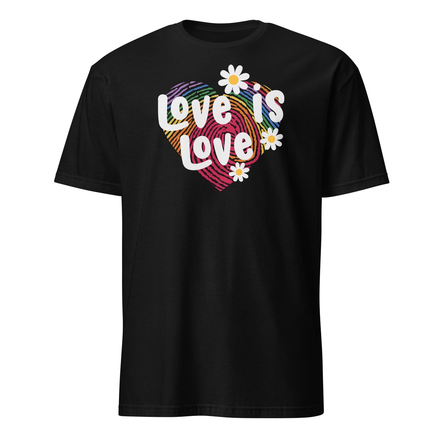 LGBT shirt, love is love pride tee, black