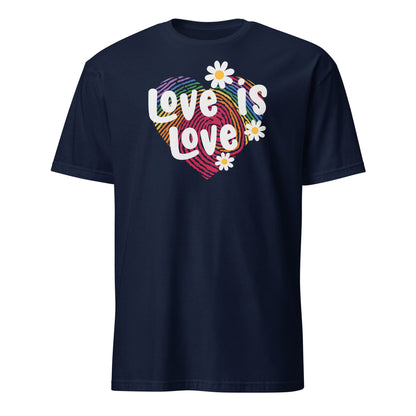 LGBT shirt, love is love pride tee, navy