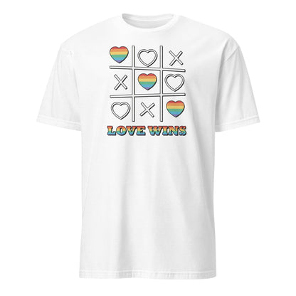 LGBT shirt, love wins pride tee, white