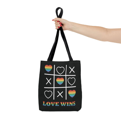 LGBT tote bag, love wins pride bag, small