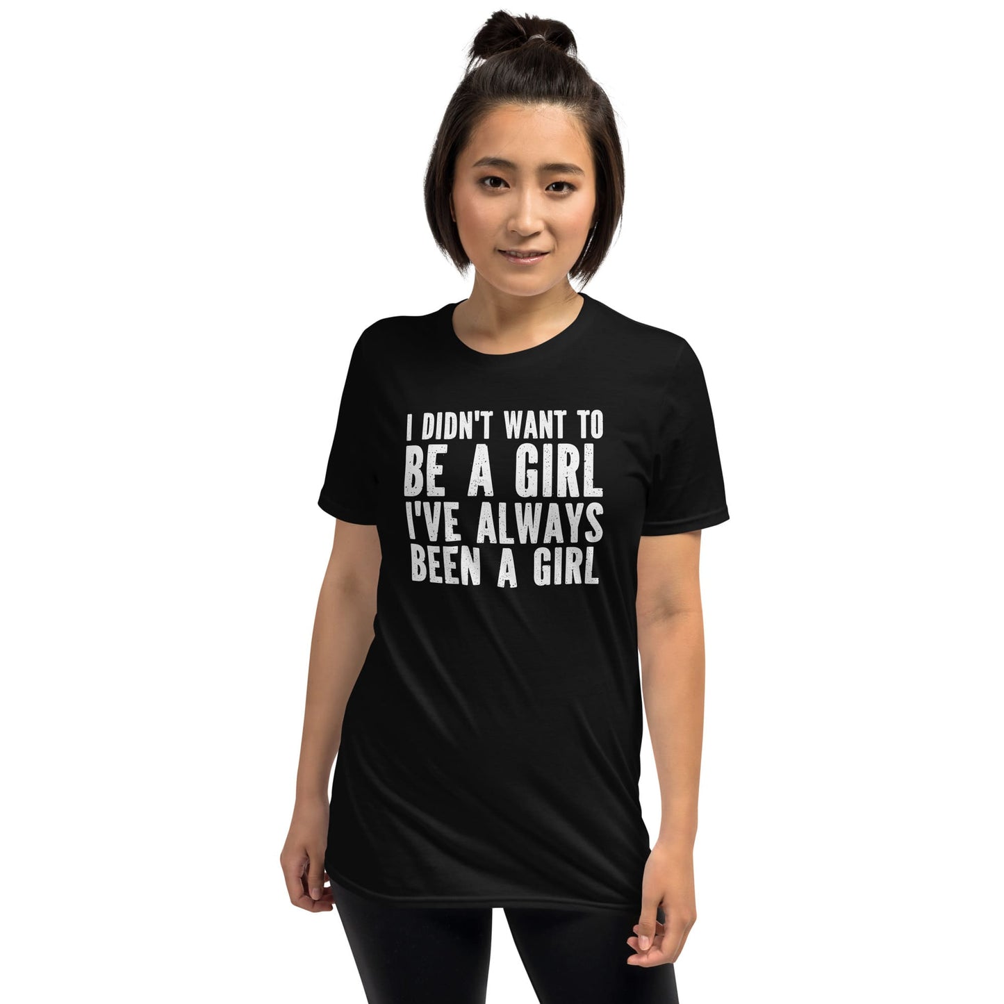 transgender mtf shirt, i've always been a girl trans pride quote, asian model