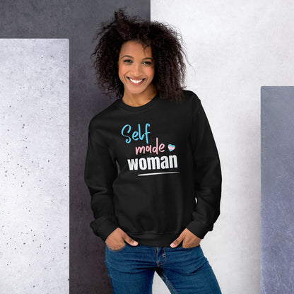 mtf transgender posing with pride with trans sweatshirt