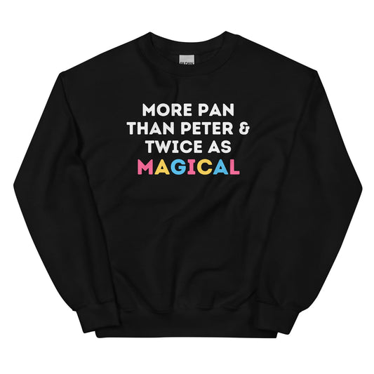 Pansexual sweatshirt with  text on a white background