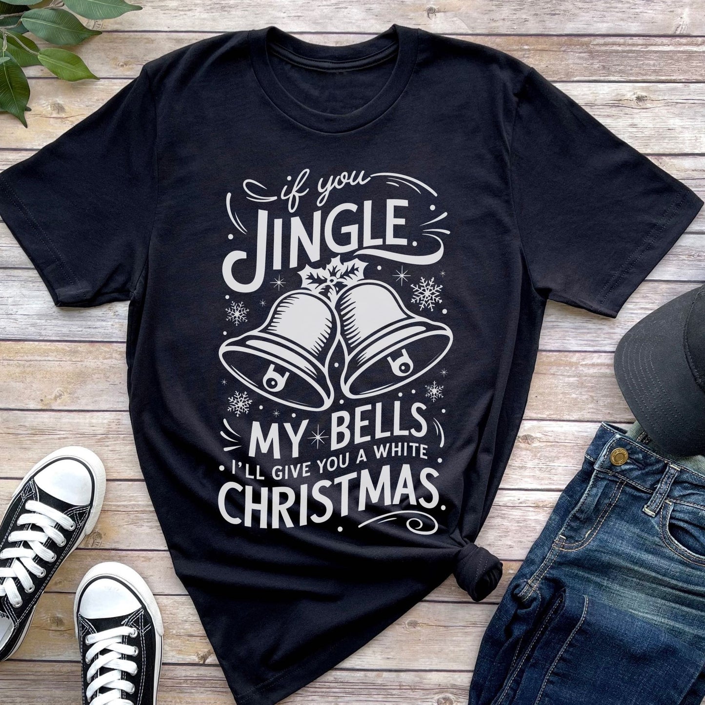 Rude Christmas Men's Shirt, Jingle My Bells T-Shirt, Inappropriate XMas Tee For Boyfriend Husband, Adult Humor Christmas Gift For Him
