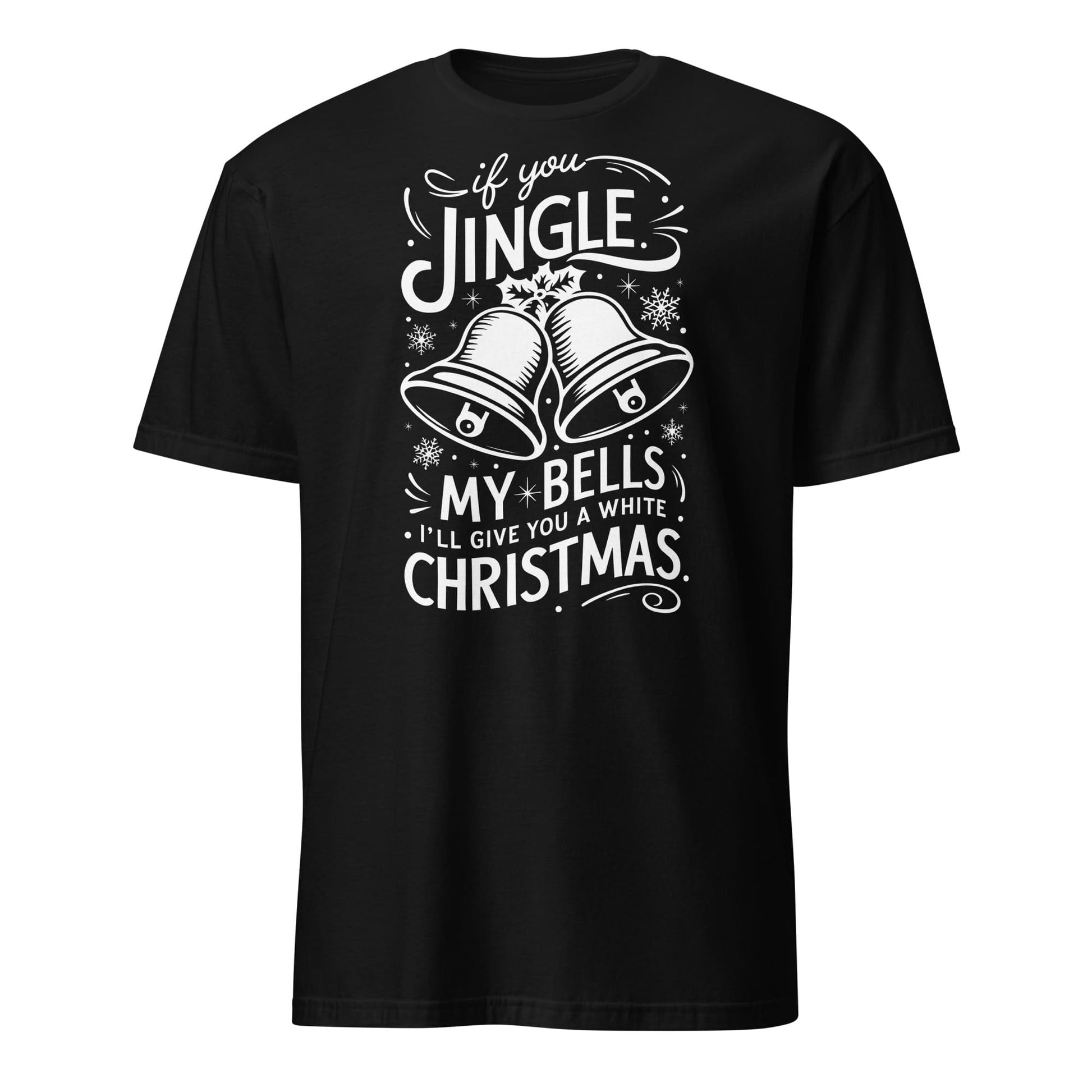 ghost mockup: Rude Christmas Men's Shirt, Jingle My Bells T-Shirt, Inappropriate XMas Tee For Boyfriend Husband, Adult Humor Christmas Gift For Him