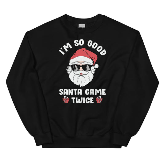 naughty santa christmas sweatshirt