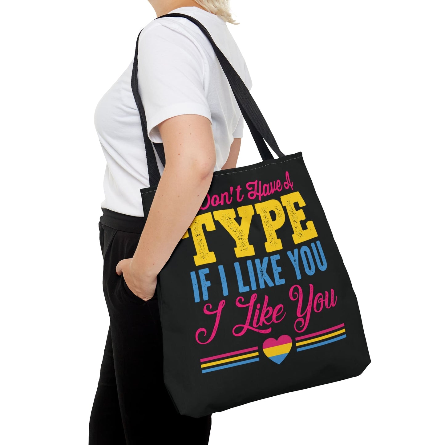 pansexual tote bag, funny pan pride bag, large