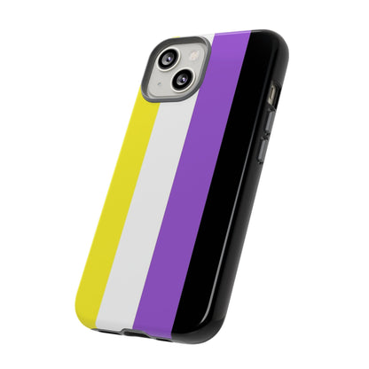 nonbinary flag phone case, side