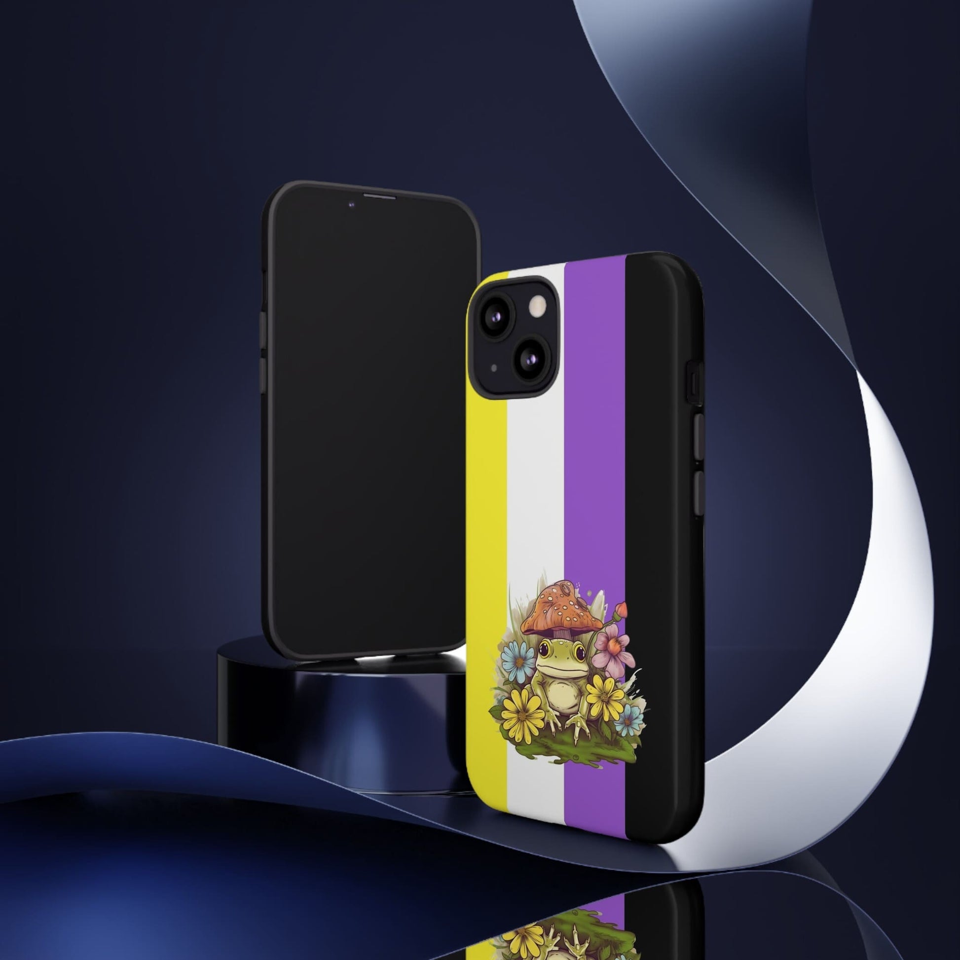 Nonbinary frog phone case