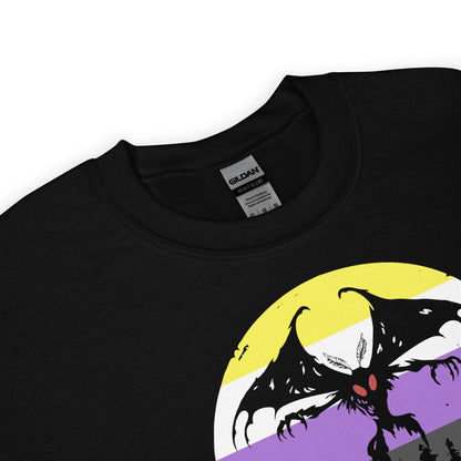 Nonbinary mothman cryptid sweatshirt