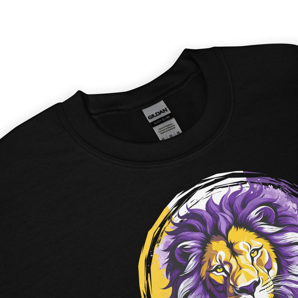 nonbinary lion sweatshirt detail