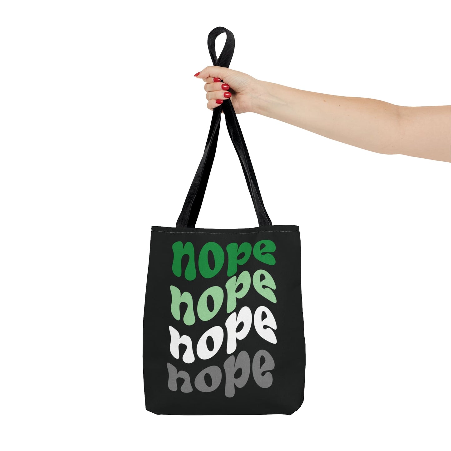 aromantic tote bag, funny nope aro pride bag, small