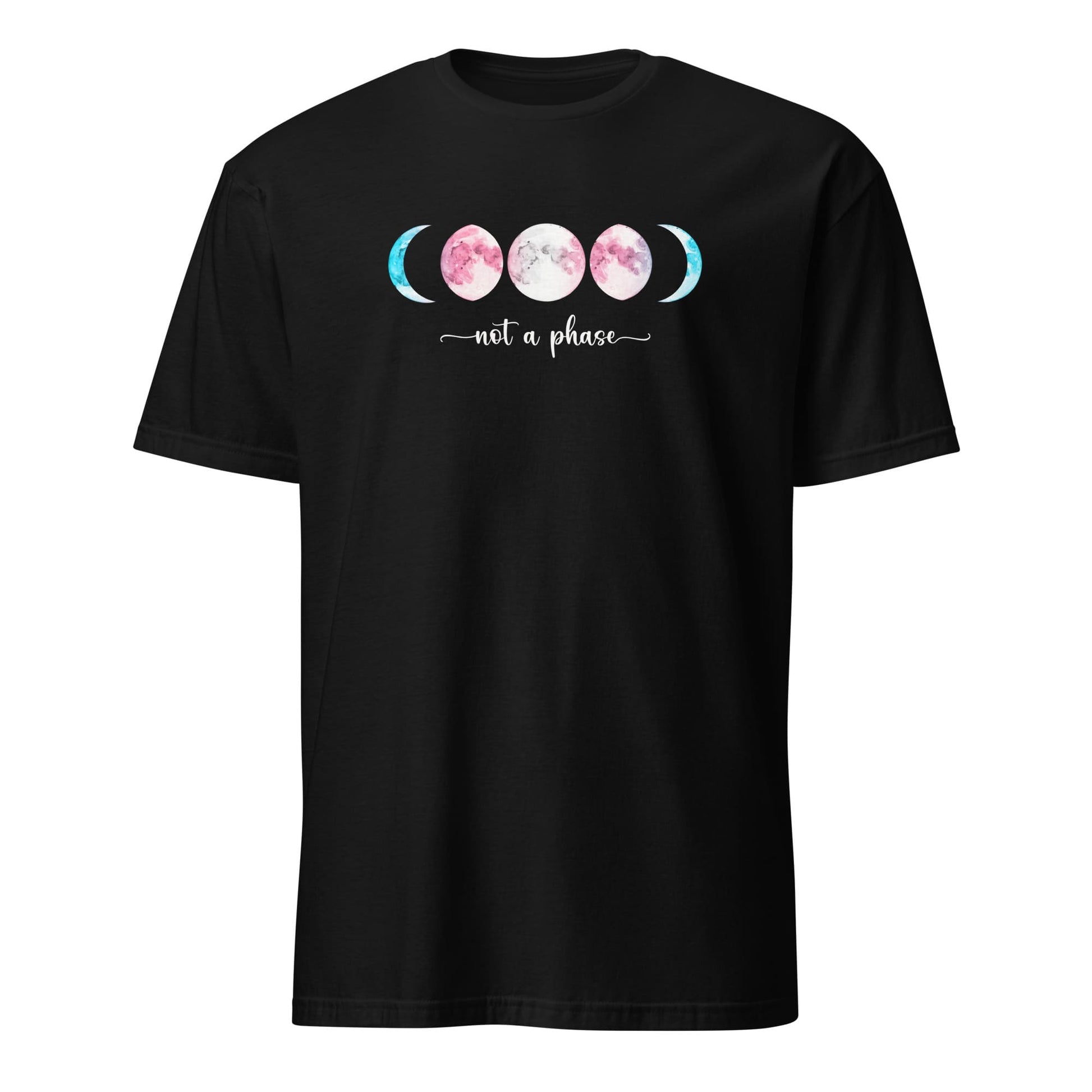 transgender shirt, not a phase moon phases, black
