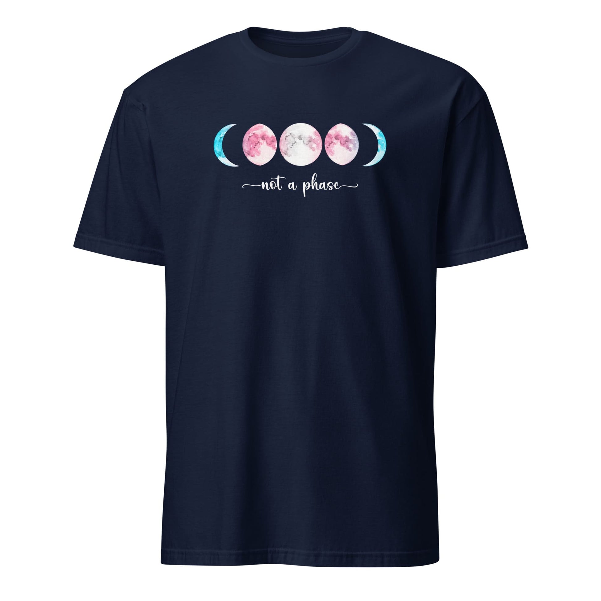 transgender shirt, not a phase moon phases, navy