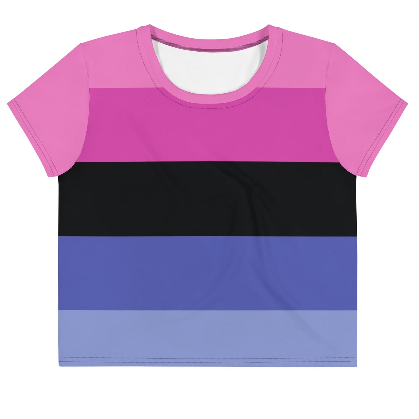 omnisexual crop top, flatlay front