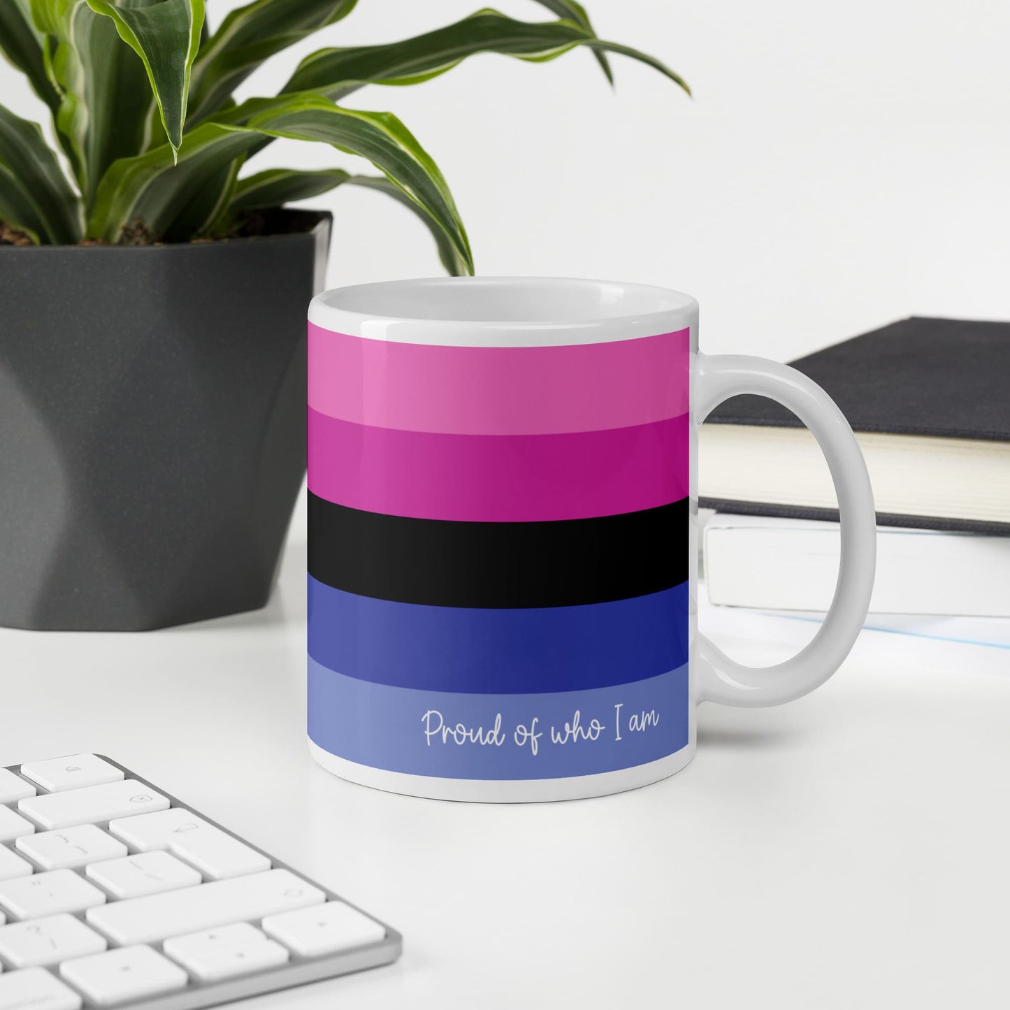 omnisexual coffee mug on desk