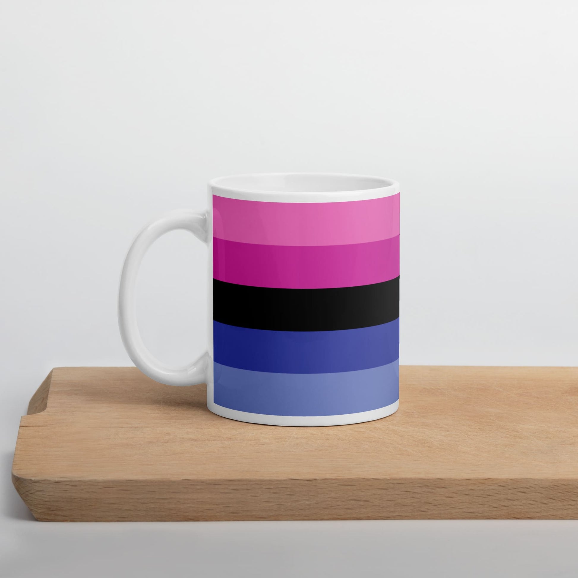 omnisexual coffee mug on table