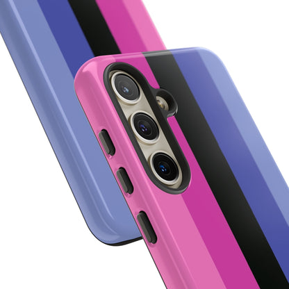 omnisexual flag phone case, close up