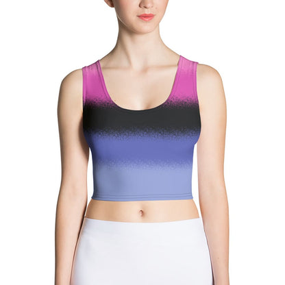 omnisexual crop top, omni pride tank, model 2 front