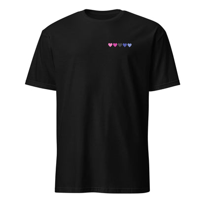 omnisexual shirt, subtle omni pride pocket design tee, hang