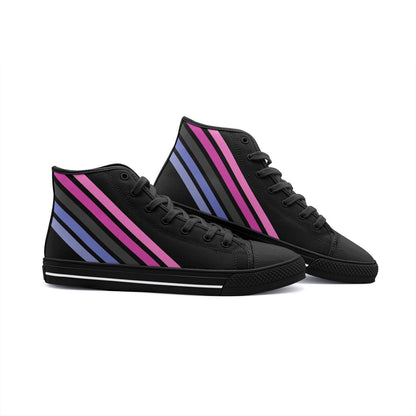 omnisexual shoes, subtle omni sneakers, black