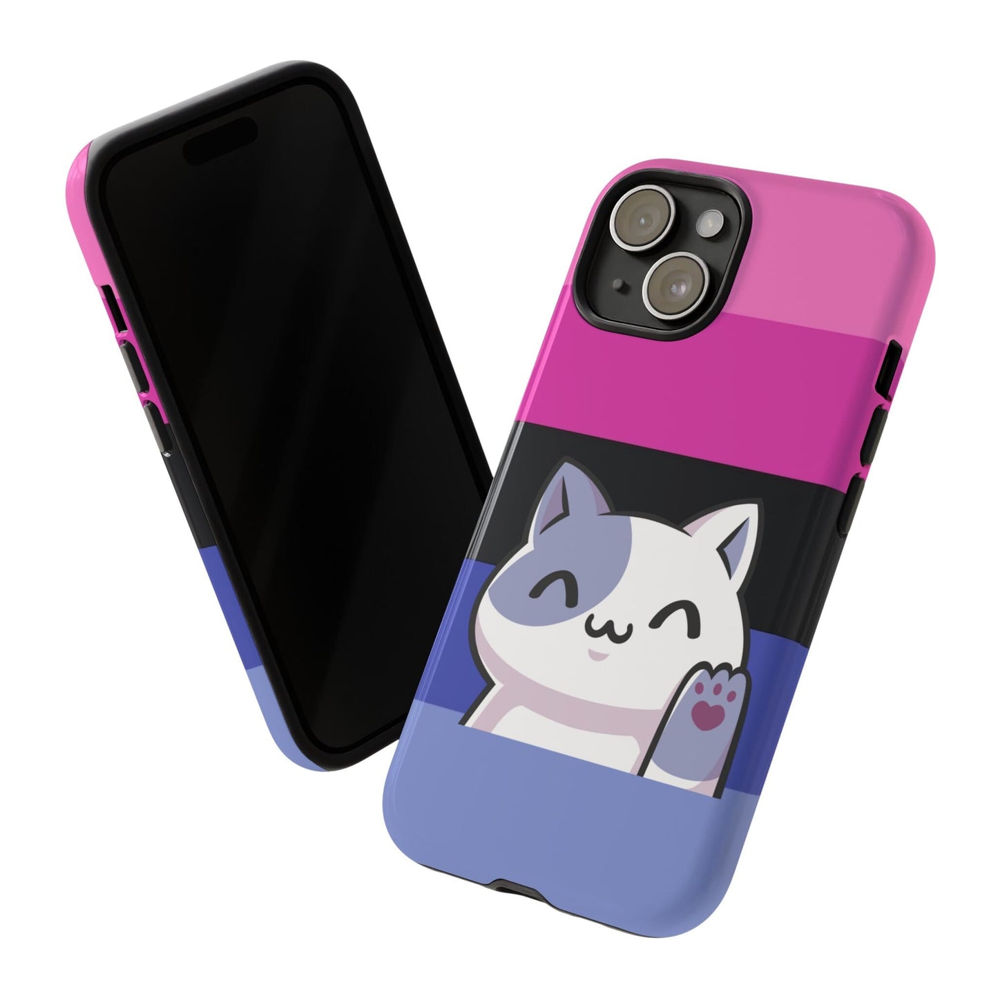 omnisexual phone case kawaii cat, tilt