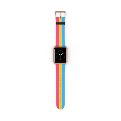 pansexual watch band for Apple iwatch, rose gold