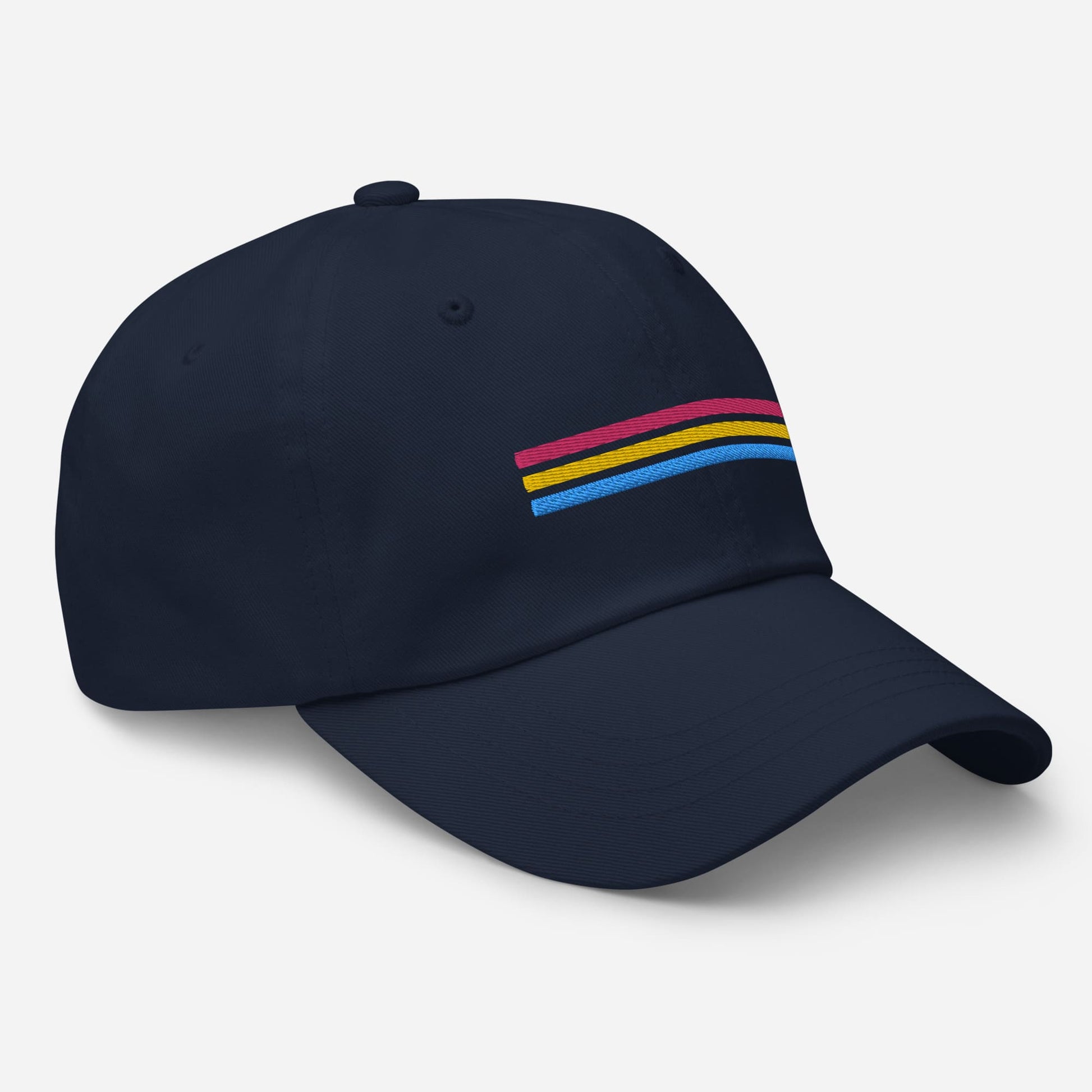 pansexual hat, pan pride flag embroidered cap, right